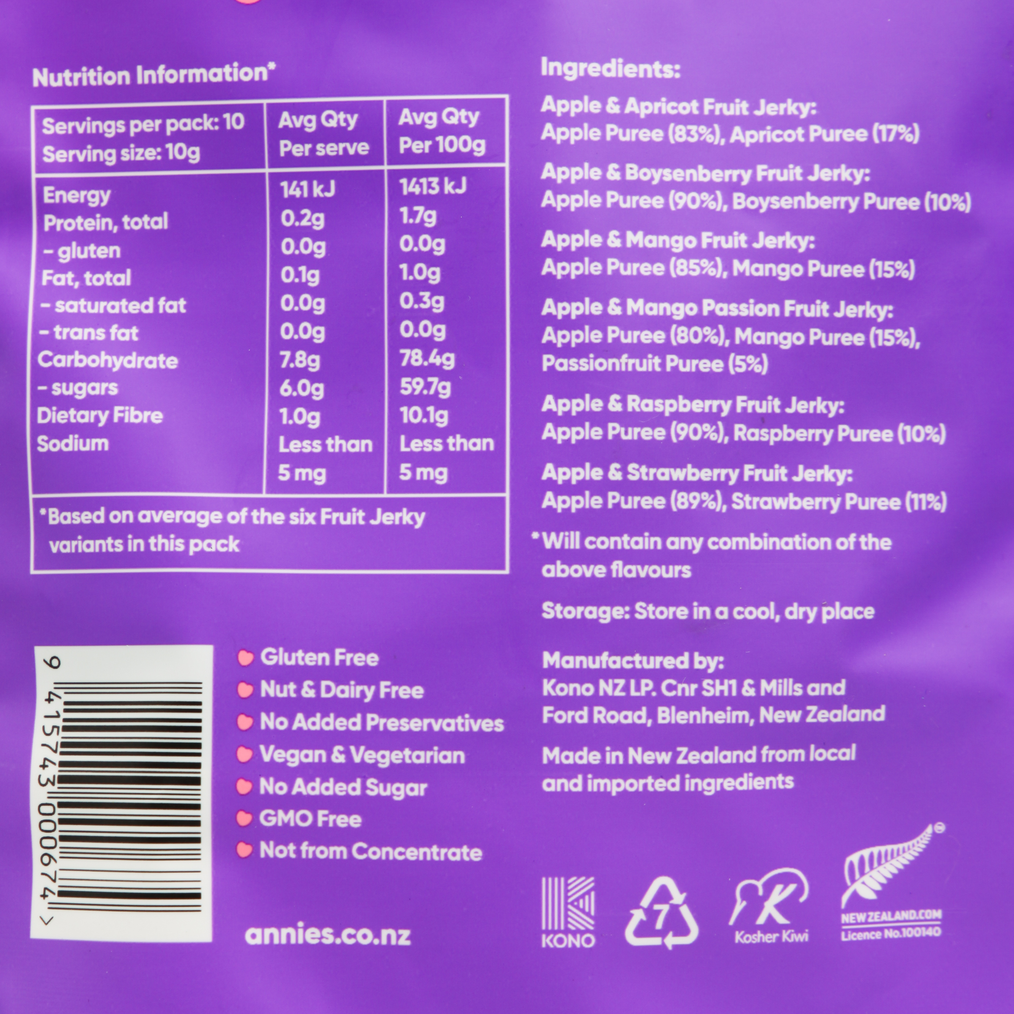 Fruit Jerky - Annies